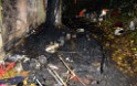 Feuer Matratze wo ein Obachloser drauf geschlafen hat Koeln Muelheim Steegerstr P27